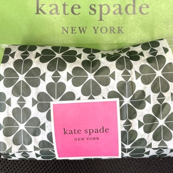 Kate Spade Polka Dot Wallet Slim Bifold Black White Pre-owned - Picture 7 of 7